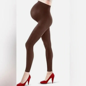Assets by Sara Blakely Marvelous Mama Lucky Brown Leggings 3 Pregnancy Panel